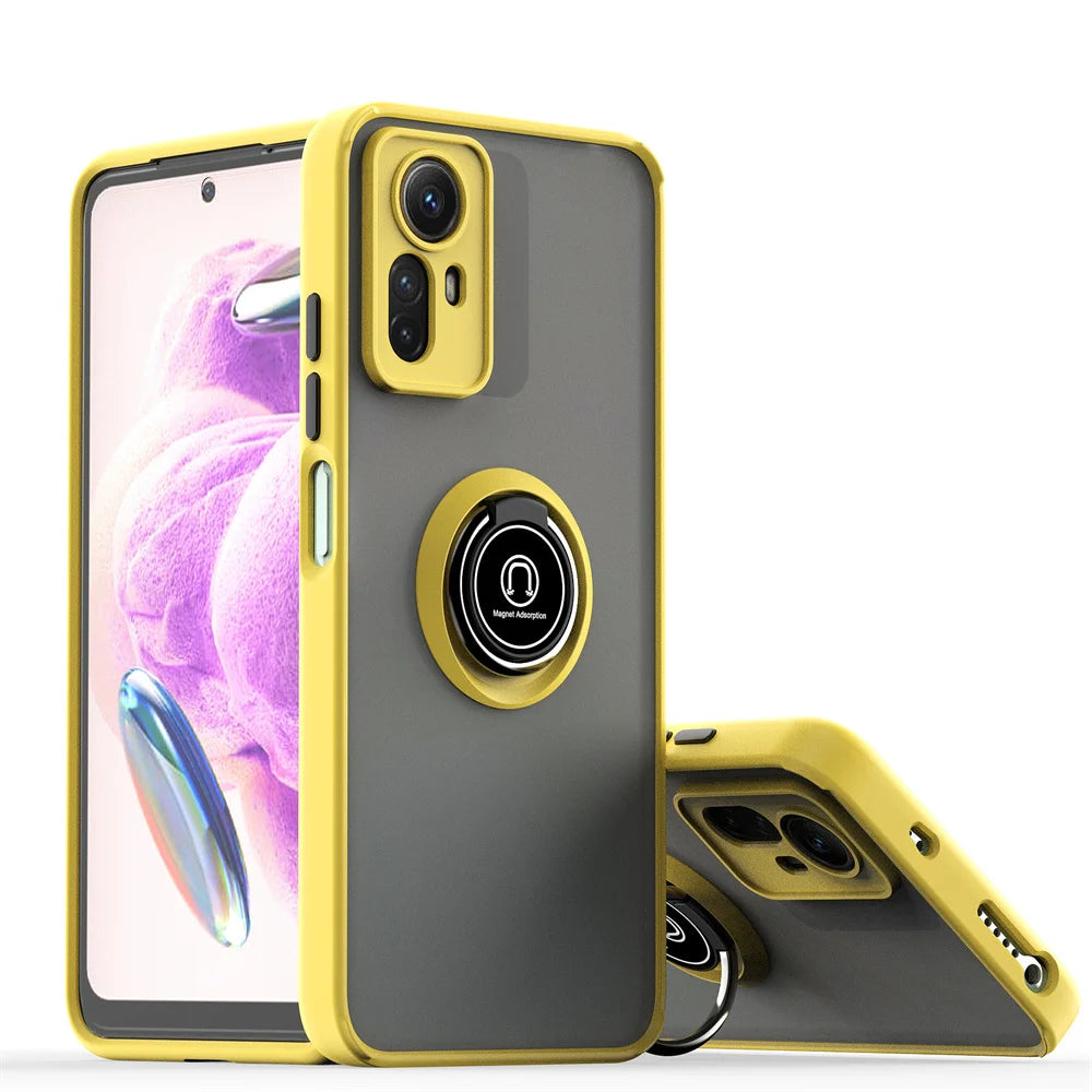 For Xiaomi Redmi Note 14 13 12S 4G 12 11 Pro 10 8 9S Redmi 9 10 10C 12 Cover NEW Shockproof Magnetic Case  Ring Holder