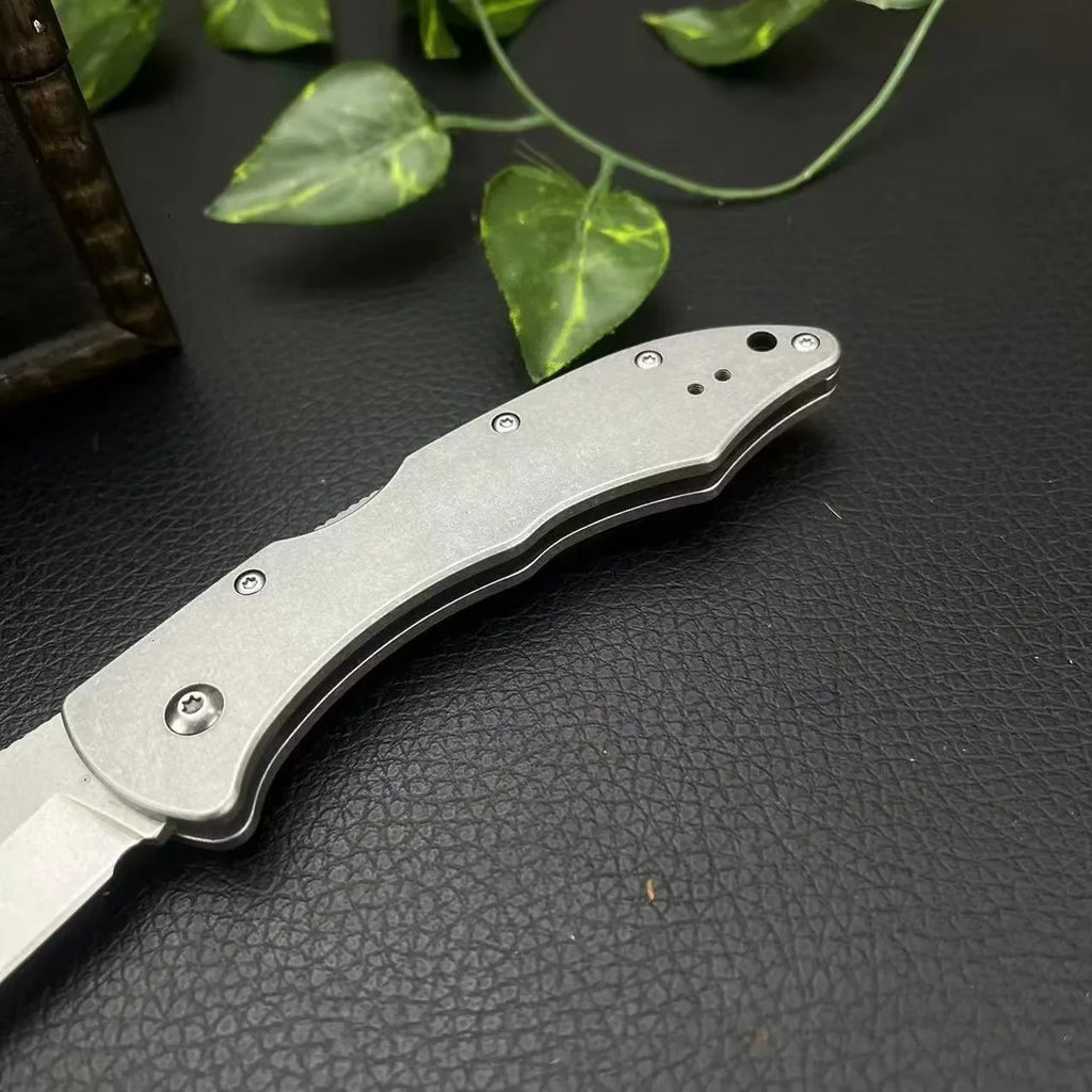 10402 Flipper Back Lock Folding Blade Knife 420 Steel Blade Camping Tactical Rescue Jackknife Outdoor Multi-purpose Tools