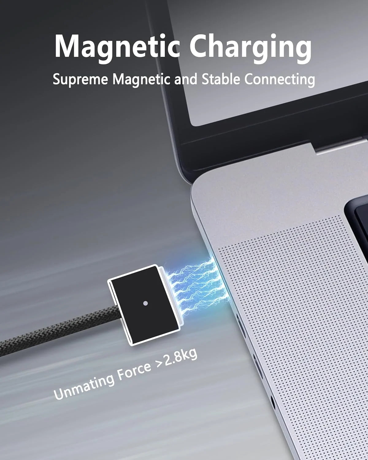 Magnetic Fast Charging Cable 140W USB-C to MagSafe 3(2m/6.6ft)For MacBook Air 13/15 Macbook Pro14/16
