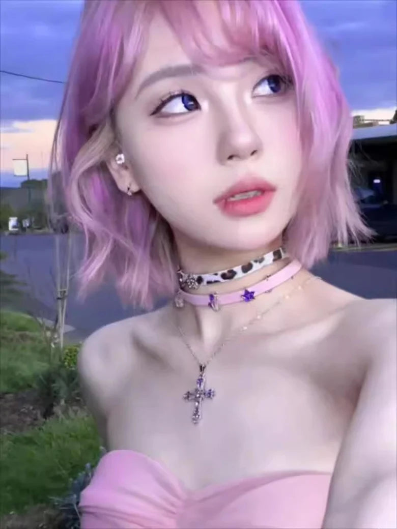 Gothic Big Zircon Cross Necklace Unisex Y2K Irregular Goth Large Cross Pendant Necklaces  for Men Women Couple Necklace Jewelry