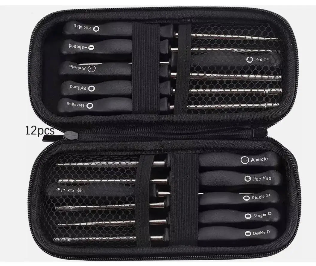 12PCS/Bag Multifunctional Screwdriver Set Carburetor Adjustment Tool Multi-head Tune-up Bolt Car Repair Maintenance Tools Kits