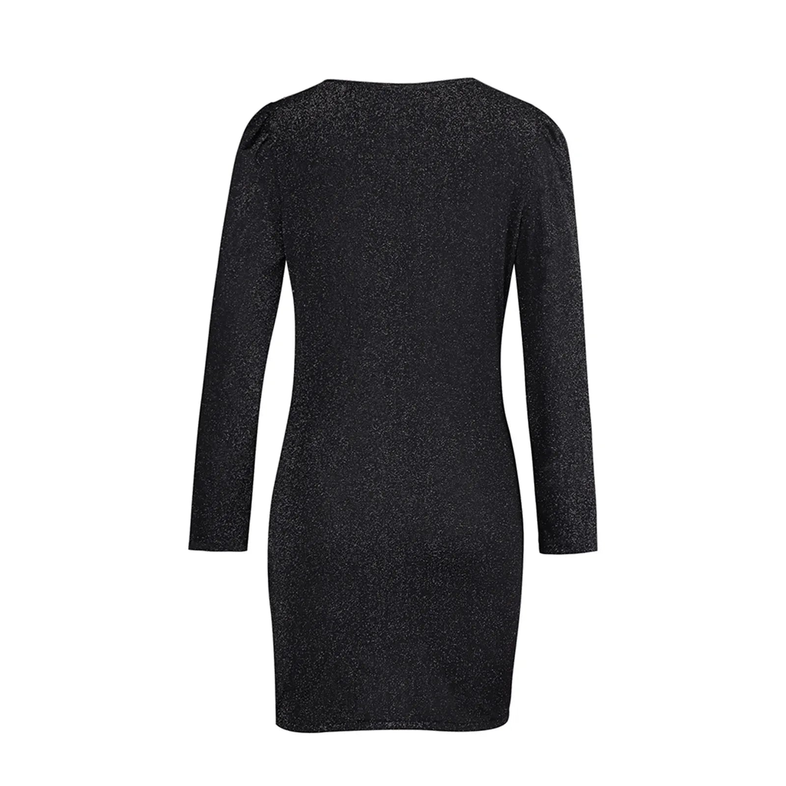 Women Deep V Neck Dress Long Sleeves Solid Split Dresses Evening Party Dress Ladies Birthday Night Club Outfits Vestidos