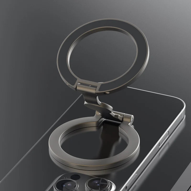 For Double-Sided Magnetic Phone Ring Holder for MagSafe Kickstand Magnet Grip for iPhone 16 15 14 For Huawei Xiaomi Stand Holder