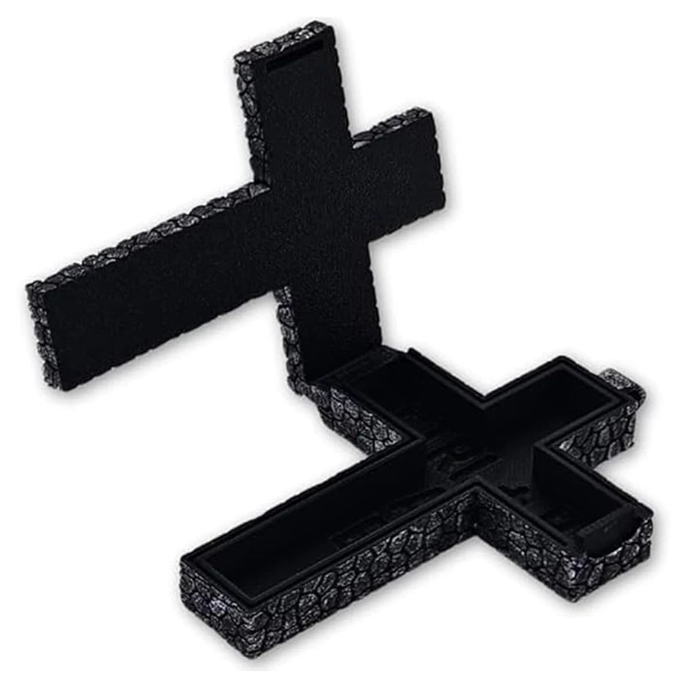 With Secret Compartment Cross Pendant Necklace Openable 3D Printed Chain Pendant Necklace Zinc Alloy Vintage Charm Jewelry Gift