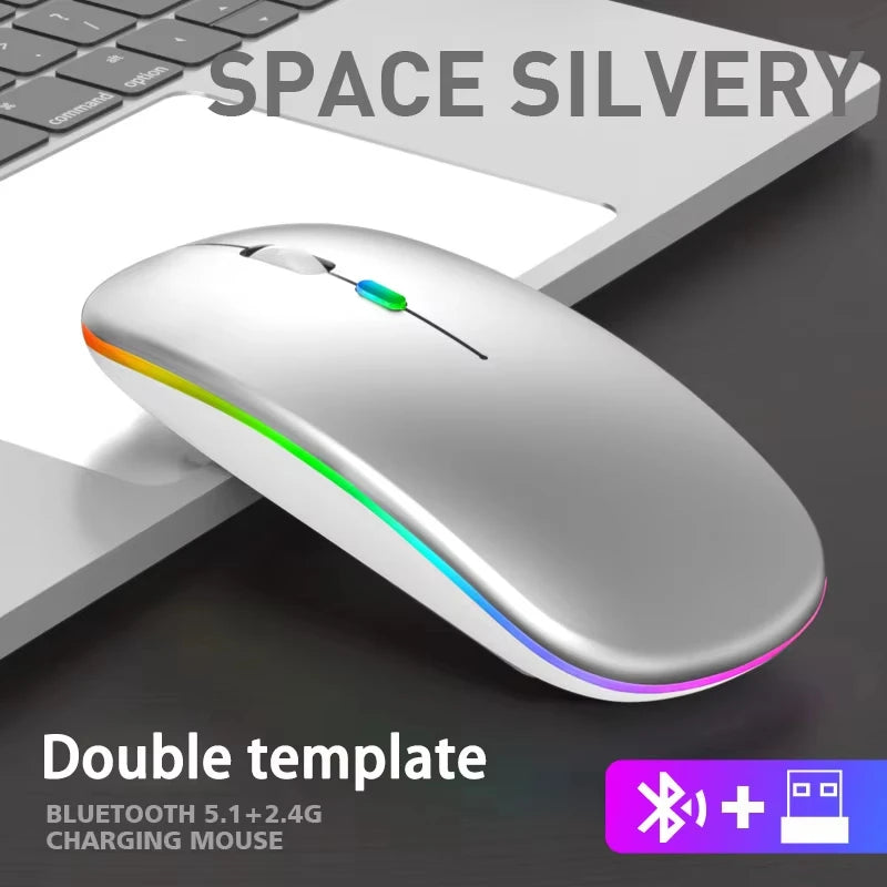 XIAOMI Silent Wireless Mouse Bluetooth-compatible Tablet 2.4G USB Portable Dual Mode Rechargeable 1600 DPI For MacBook Laptop PC