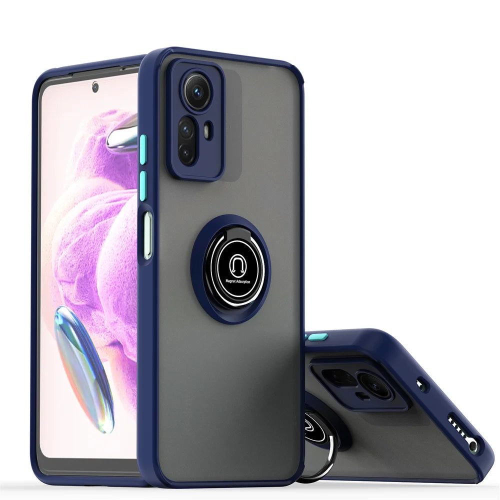 For Xiaomi Redmi Note 14 13 12S 4G 12 11 Pro 10 8 9S Redmi 9 10 10C 12 Cover NEW Shockproof Magnetic Case  Ring Holder