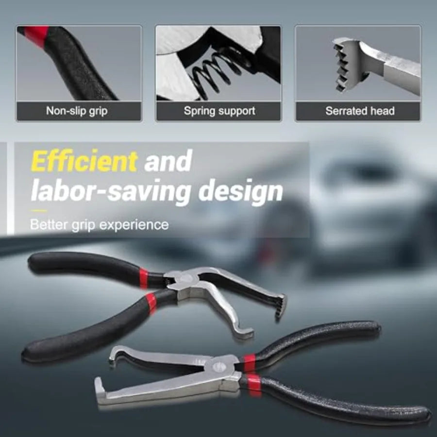 Electrical Disconnect Pliers Electrical Connector Pliers for Cars 1Straight1 60Bend Fuel Line Tools with AntiSlip Grip Fuel Lin