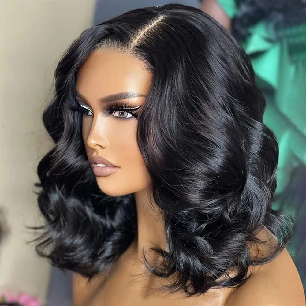 Pre Cut No Glue Glueless Wig Human Hair Ready to Wear Short Bob Wig Body Wave 13x4 Lace Frontal Wigs 100% Human Hair on Sale