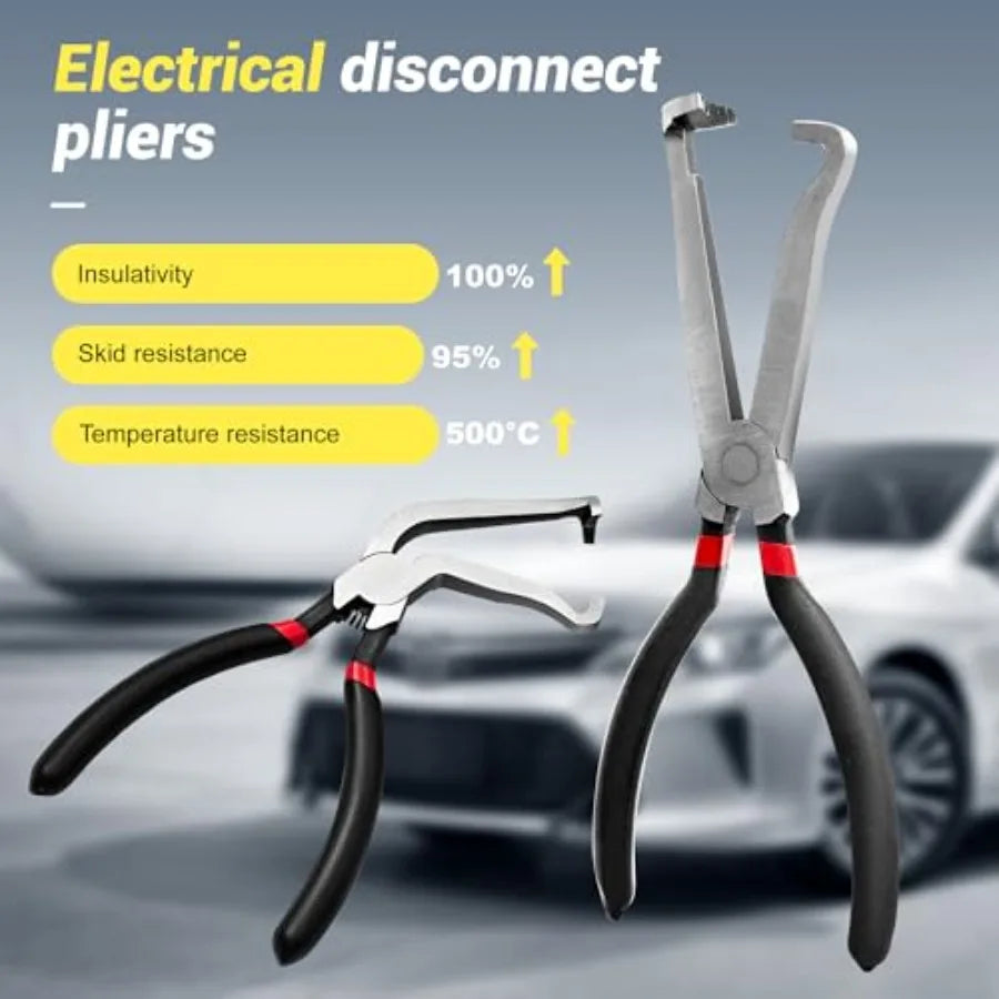 Electrical Disconnect Pliers Electrical Connector Pliers for Cars 1Straight1 60Bend Fuel Line Tools with AntiSlip Grip Fuel Lin