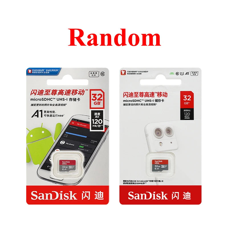 100% Original SanDisk Micro SD Card A1 A2 Memory Card 32GB 64GB 128GB 256GB 512GB 1TB microSD TF Card Storage UHS-I Cards U1 U3