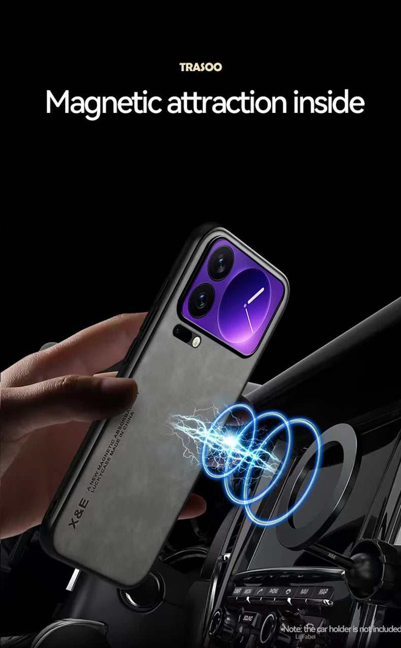 Shockproof Case for Xiaomi Mi 17 Pro Max Protective Cover Magnetic Car Holder Phone Coque Fundas Capa For Mi 17 Pro 17