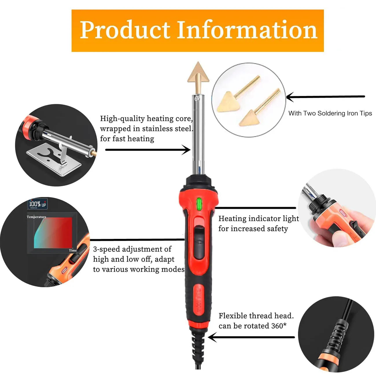 100w Plastic Welder, Plastic Welding Iron, Car Bumper Dashboard Kayak Canoe Repairs Tools Hot Staples Weld Gun Repair Kit