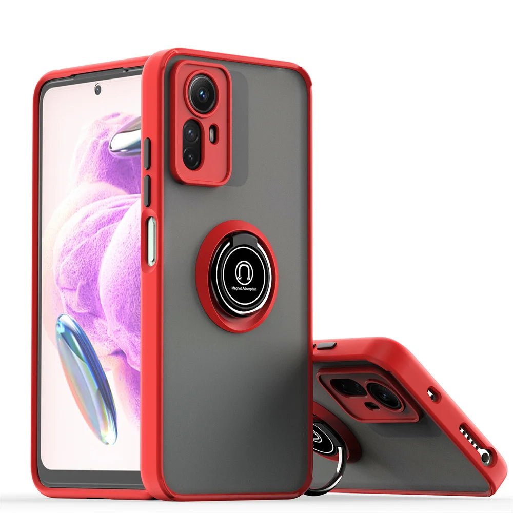 For Xiaomi Redmi Note 14 13 12S 4G 12 11 Pro 10 8 9S Redmi 9 10 10C 12 Cover NEW Shockproof Magnetic Case  Ring Holder