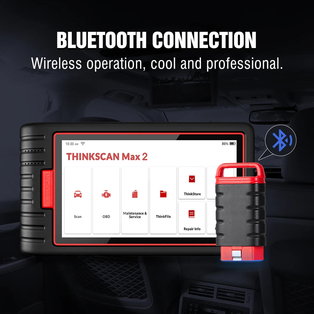THINKCAR Thinkscan Max 2 Car Full System Diagnostic Tools TPM AF DPF IMMO 28 Reset ECU Coding Auto OBD OBD2 Scanner CANFD For GM