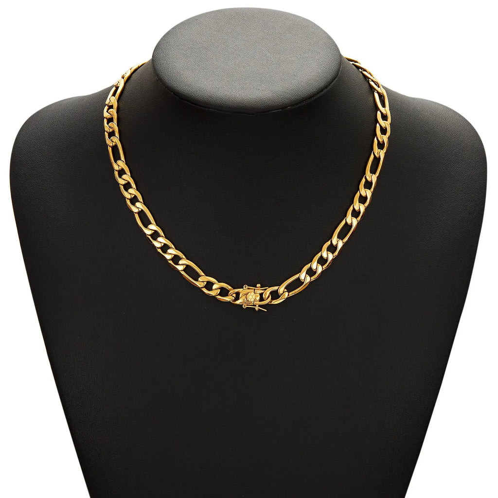 8mm Stainless Steel 1:3 NK Link Chains Necklaces 18K Gold-plated for  Unisex Hip Hop Bracelet Bling Iced Out Rapper Jewelry Gift