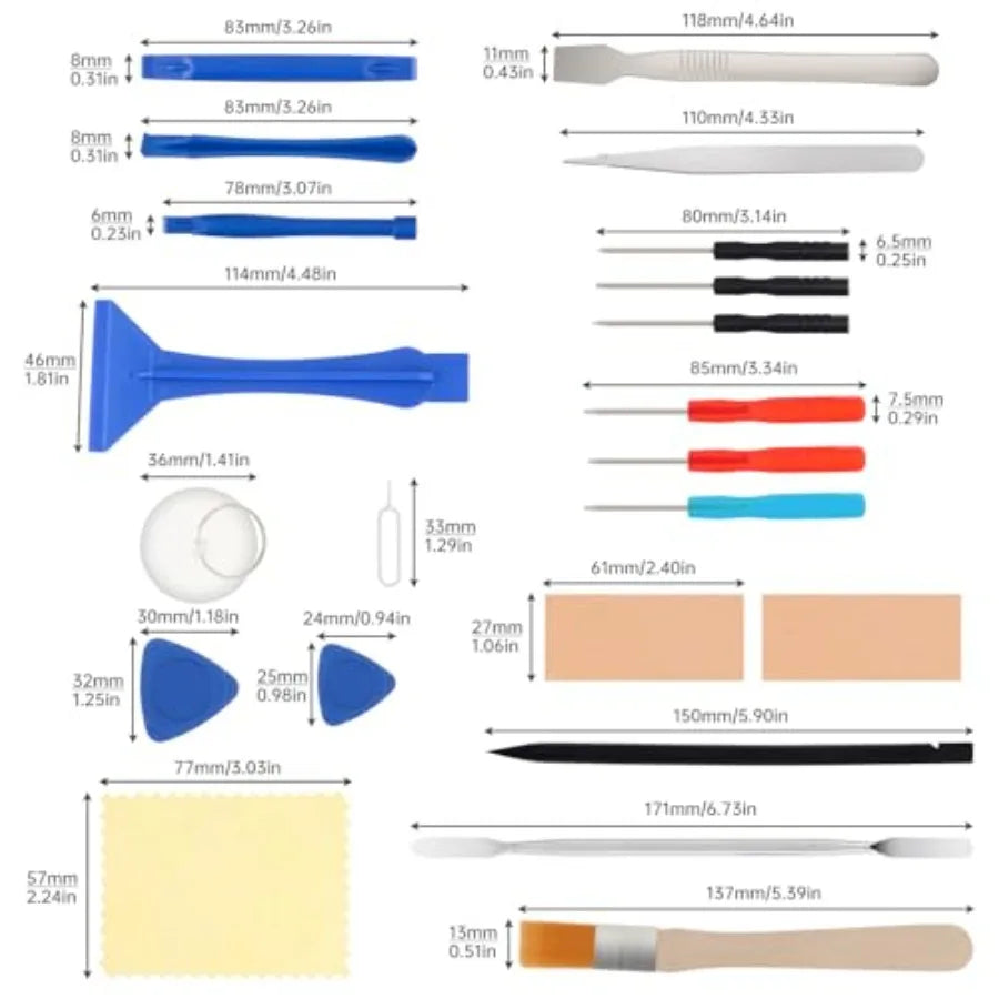 22 in 1 Professional Safe Opening Pry Tool Mobile Phone Repair Screwdrivers Sucker Hand Tools Kit for iPhone Smart Cell Phone L