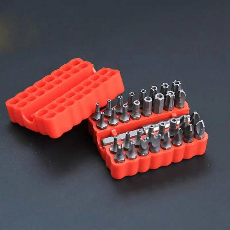 33pc Security Bit Set Tamper Proof Torx Hex Star Spanner Tri Wing Screwdriver Magnetic Holder Professional Hand Tools