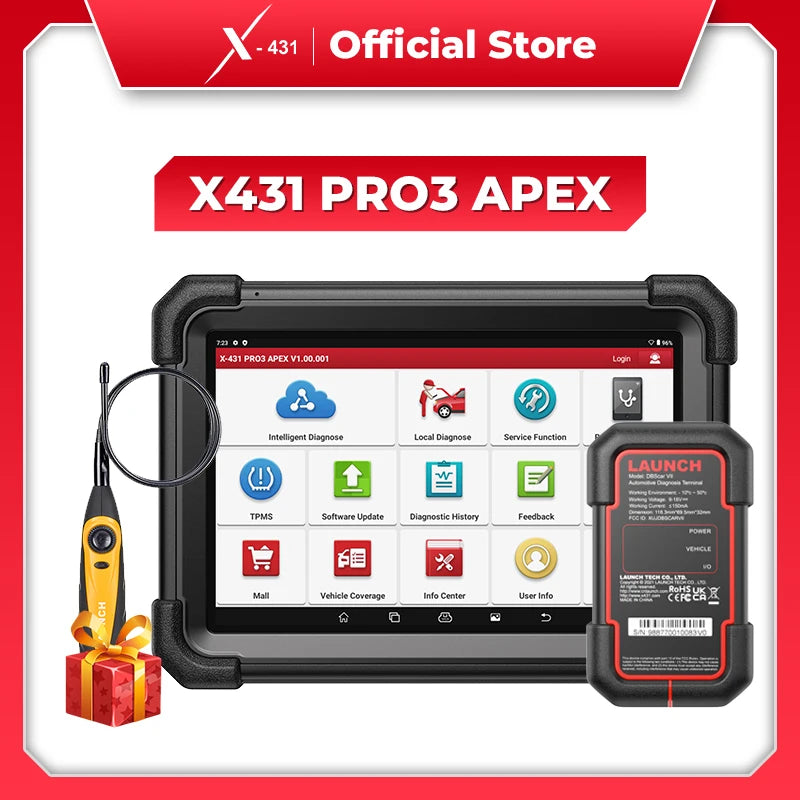 LAUNCH X431 PRO3 APEX Car Diagnostic Tools OBD2 Scanner Diagnost Auto Automotive Scan Autoscanner Diagnosis 2 Years Free Update