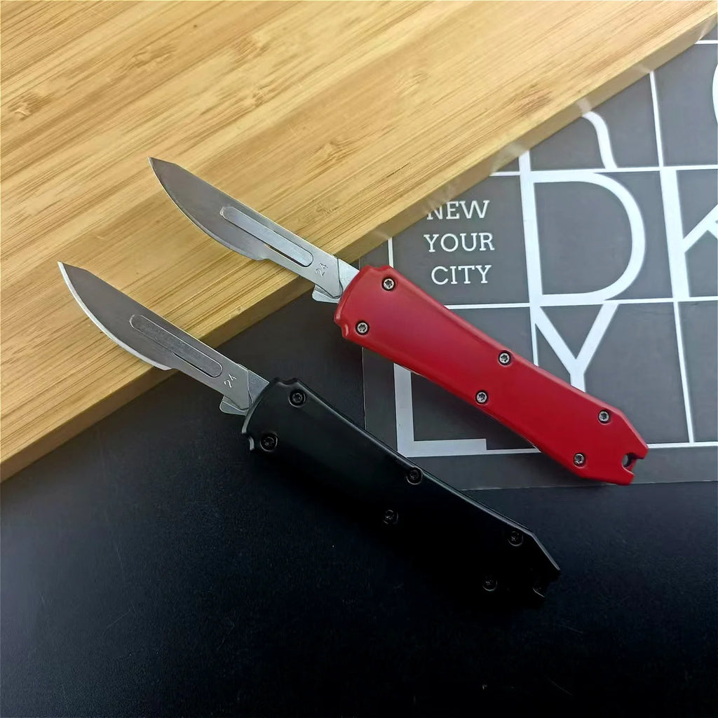 Durable 440C Steel Blade, Multi-purpose Outdoor Utility Pocket Small Knife, Zinc Alloy Handle, Adventure, Camping EDC Tools