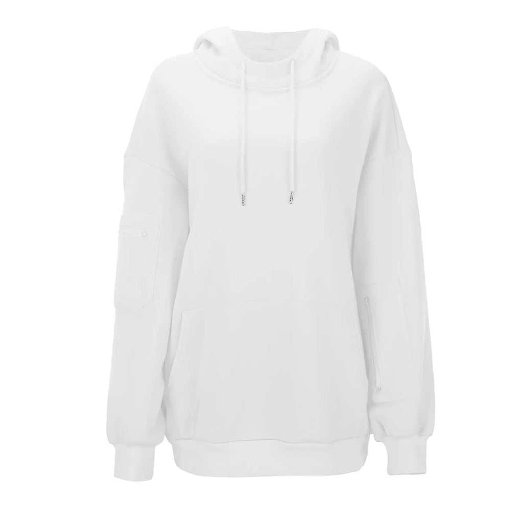 Unisex Hooded Sweatshirt With Built-In Eye Mask Casual Long Sleeved Solid Color Sports Pullover Loose Fit Sweatshirt 2025