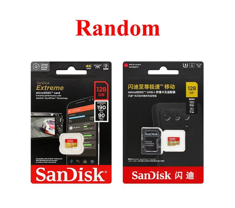 Lexar Extreme V30 microSD TF Card Original Memory Card for Drones Action Camera Max 190Mb/s Micro SD Card 32GB 64GB 128GB 256GB