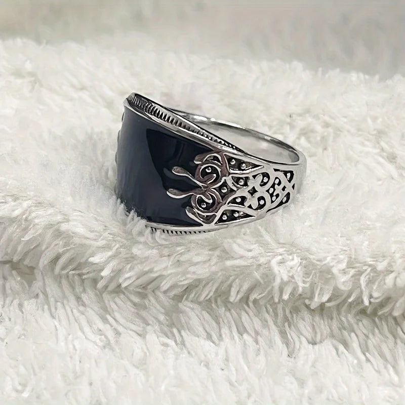 Fashionable Stainless Steel Men's Ring, Suitable for Daily Outings, Can Also Be Used As A Gift, Halloween Gift