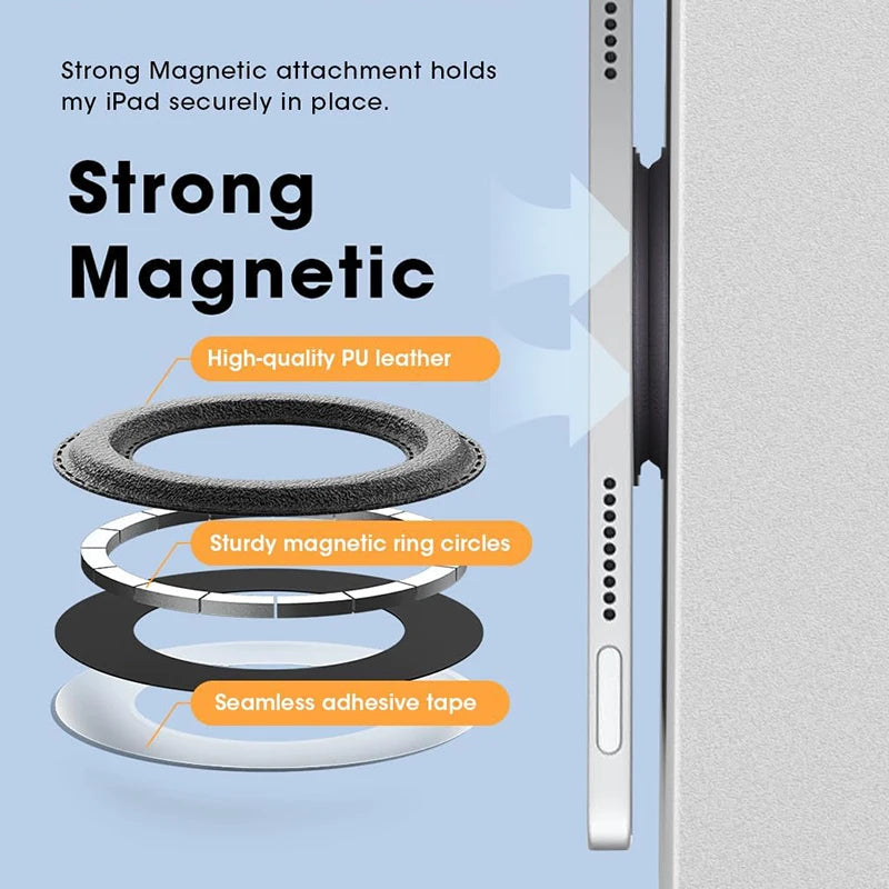 Magnetic Tablet Wall Mount for iPad Holder Car Cradle Magnet for iPad Xiaomi SnapHold Magnetic Sticker for Home Office Fridge