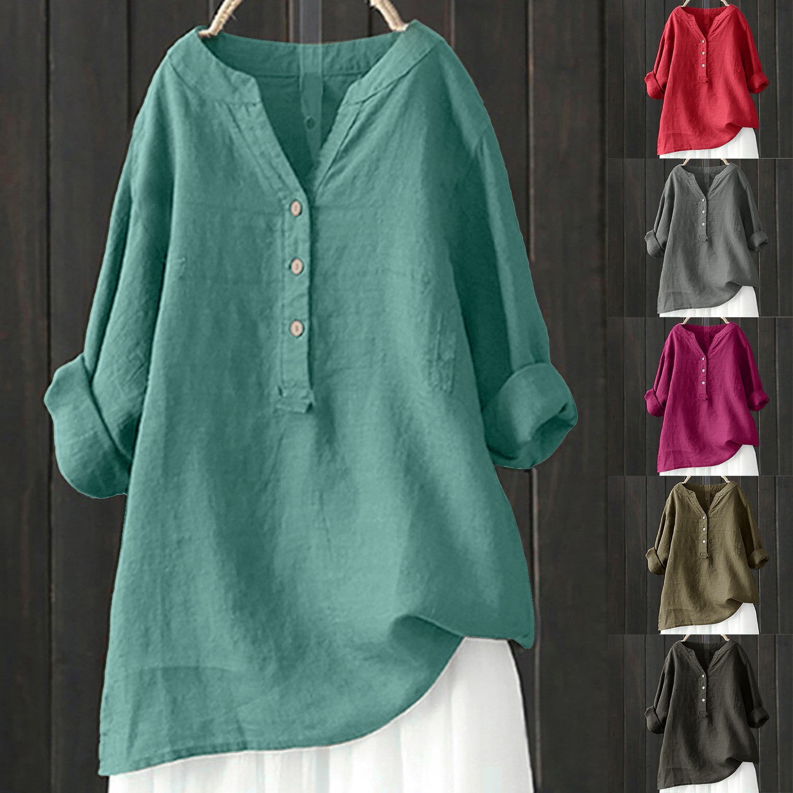 Button Down Blouse Ladies Fashion Tops Stand Collar Solid Women'S Blouse Long Sleeve Casual Shirt Loose Tops рубашка женская