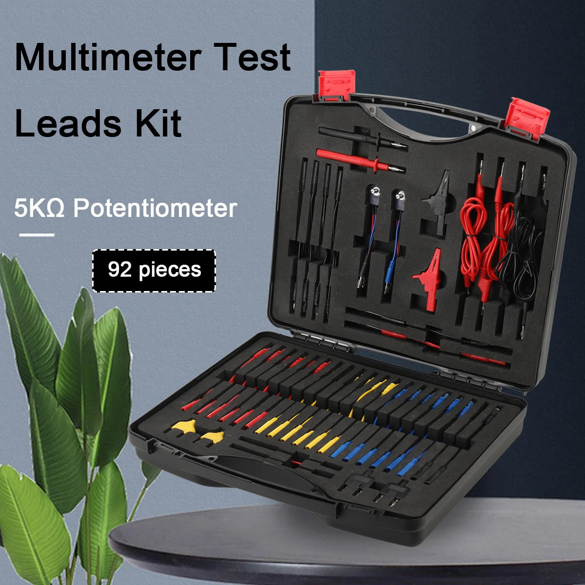 92Pcs/Set Car Multimeter Test Leads Kit Multi Function Electrical Relay Tester Probe Set Auto Diagnostic Tools 12V 24V
