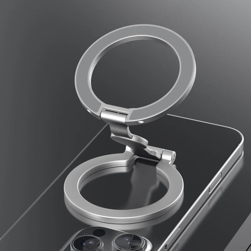 For Double-Sided Magnetic Phone Ring Holder for MagSafe Kickstand Magnet Grip for iPhone 16 15 14 For Huawei Xiaomi Stand Holder