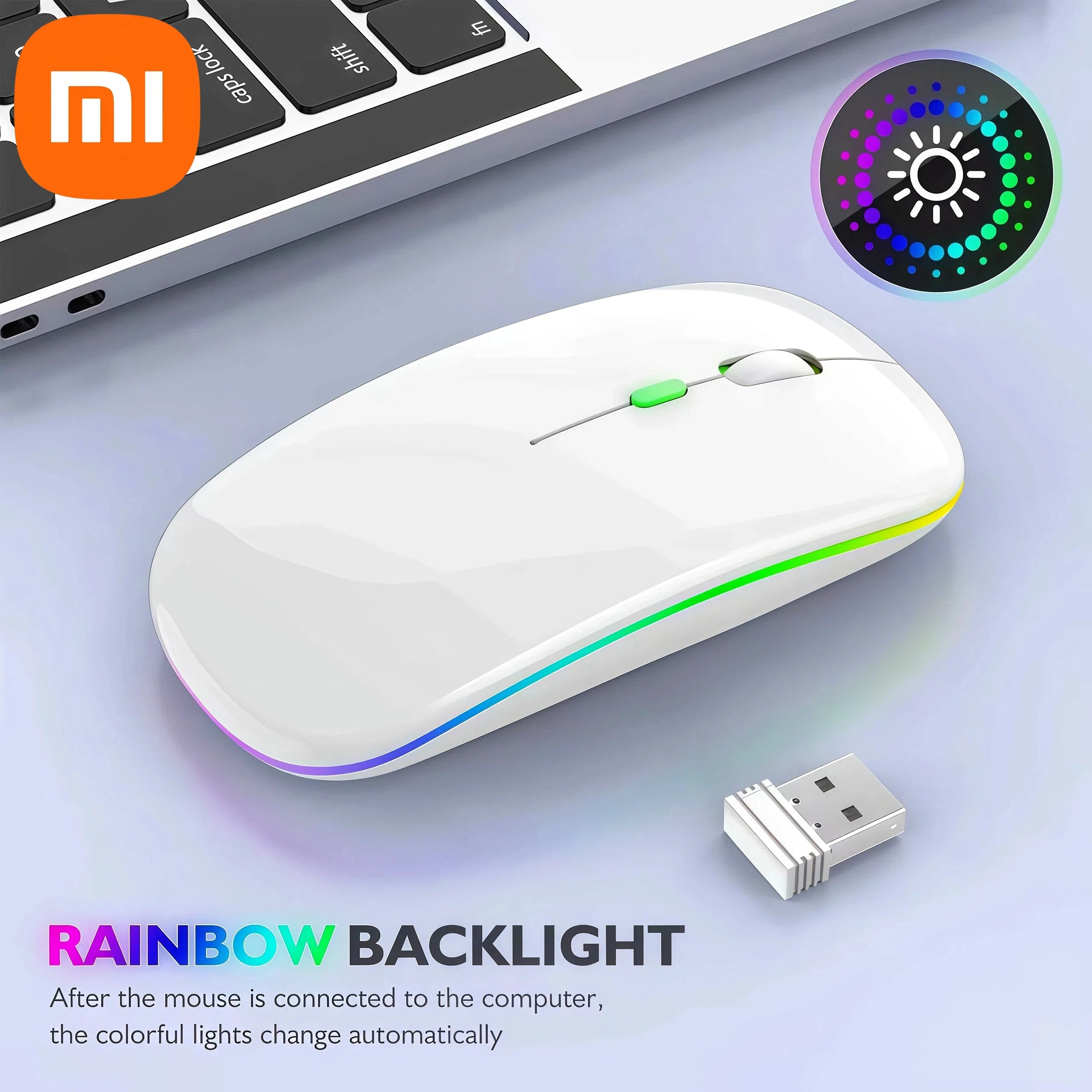 XIAOMI Silent Wireless Mouse Bluetooth-compatible Tablet 2.4G USB Portable Dual Mode Rechargeable 1600 DPI For MacBook Laptop PC