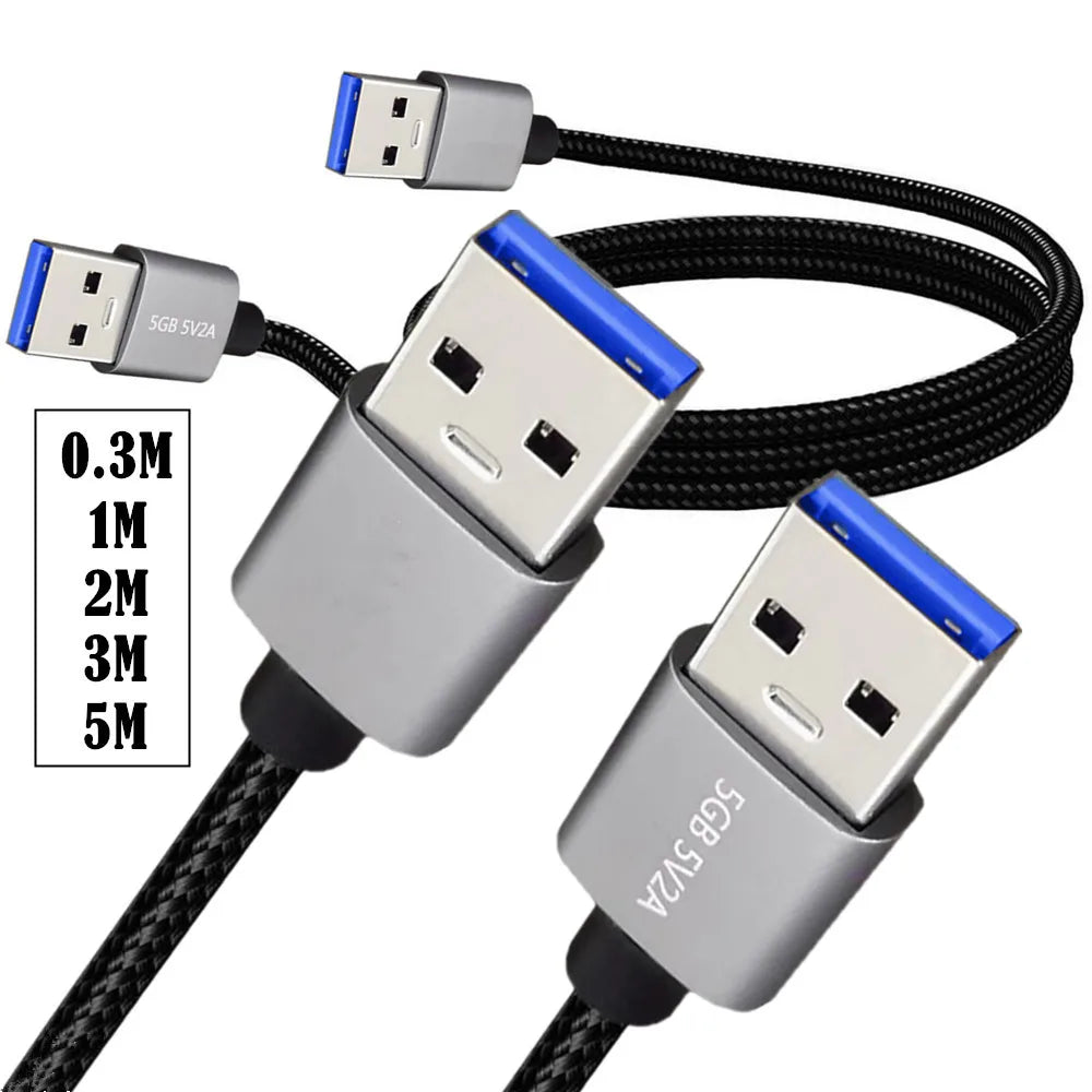10m 5m USB 2.0 to USB Extension Cable USB A Male to Male USB3.0 2.0 Extender Cord Fast Data Transmission For Hard Drive Radiator
